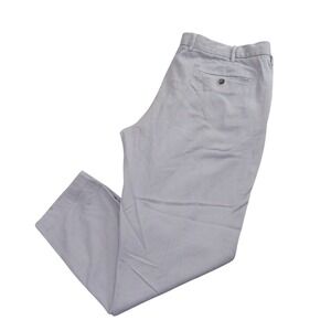 J Hilburn Mens Chino Pants 43 x 30 Gray SMH Stretch Tapered Leg Pocket